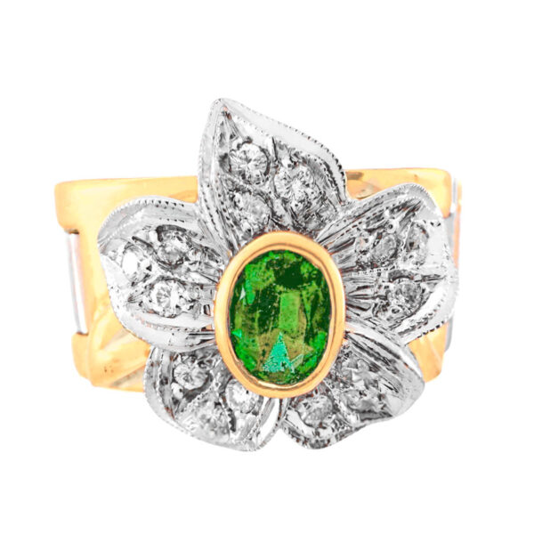 Emerald and Diamond Ring