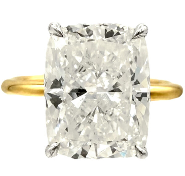 Cushion Cut Lab Diamond Solitaire Ring
