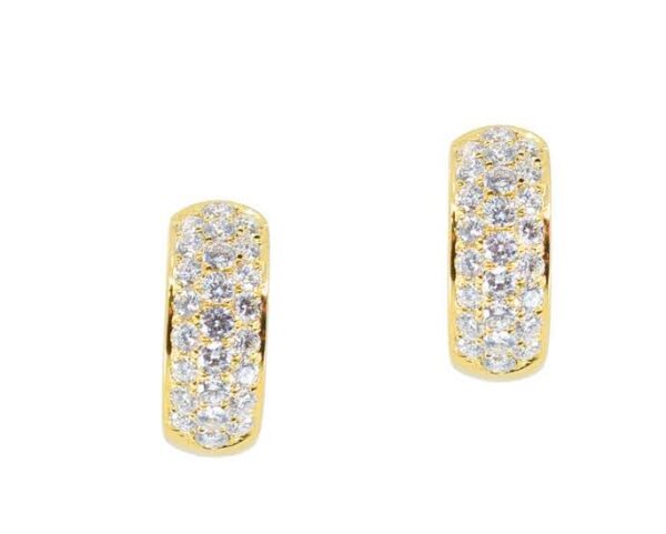 Diamond Huggie Earrings