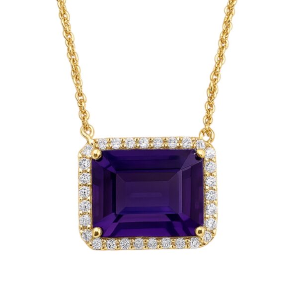 Amethyst and Diamond Necklace