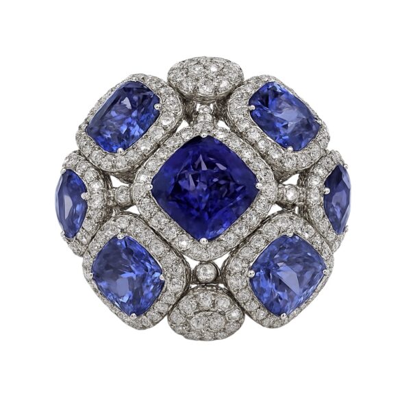 Hans D. Krieger Tanzanite and Diamond Ring