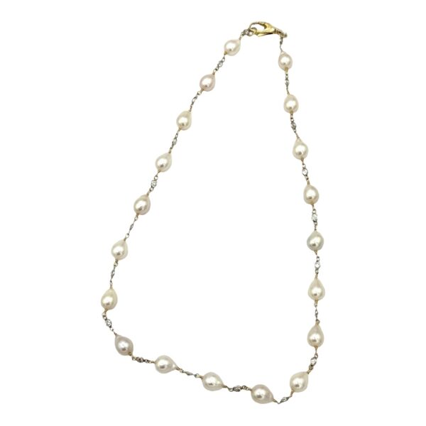 Pearl and Diamond Necklace