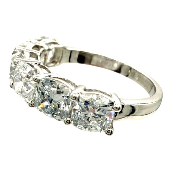 Cushion Cut Lab Diamond Half Eternity Band
