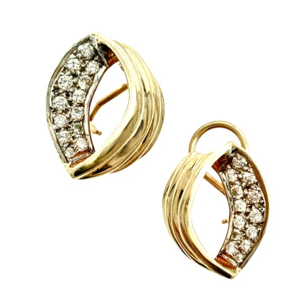 Gold and Diamond Earrings