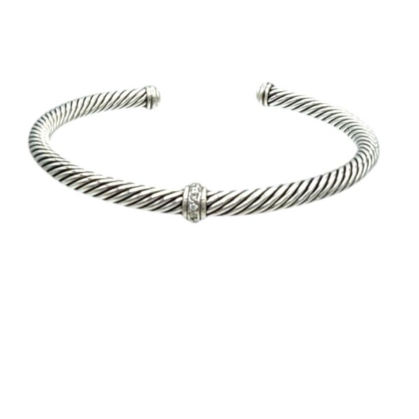 David Yurman Classic Cable Diamond Station Bracelet