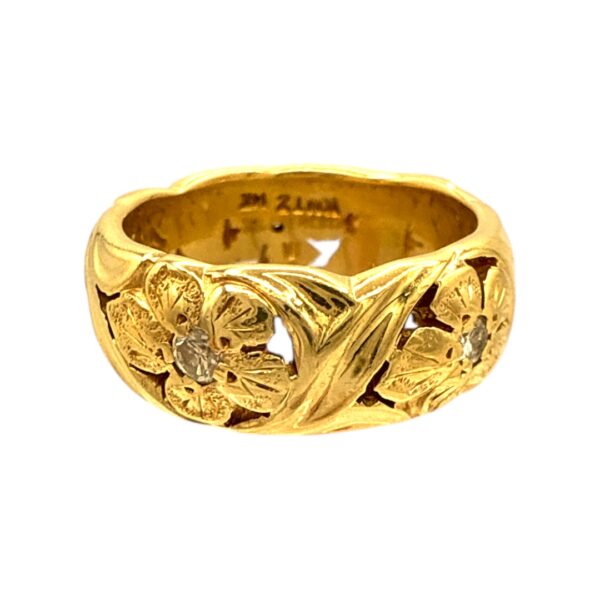 Vintage Gold Diamond Band