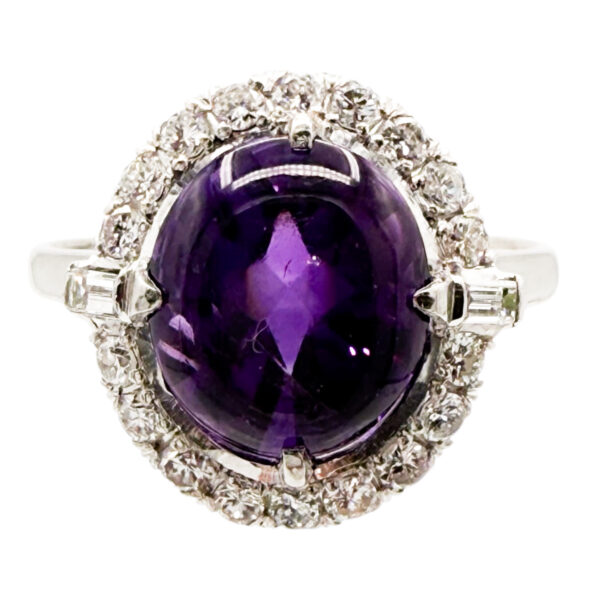 Amethyst and Diamond Ring