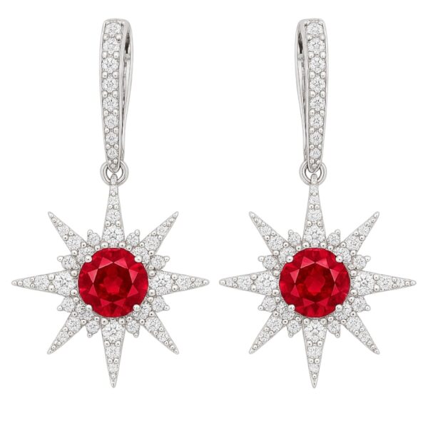 Ruby and Diamond Earrings