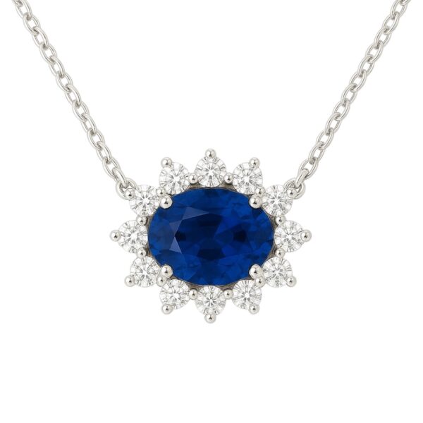 Sapphire and Diamond Necklace