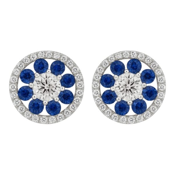 Sapphire and Diamopnd Earrings