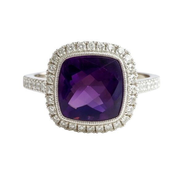 Amethyst and Diamond Ring