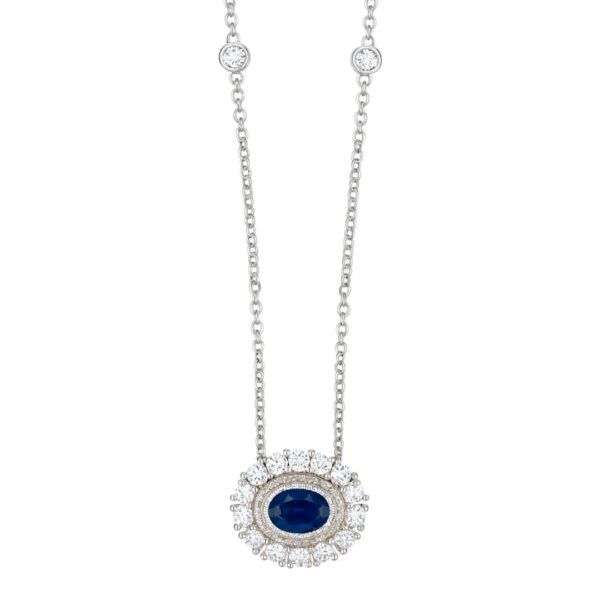 Sapphire and Diamond Necklace