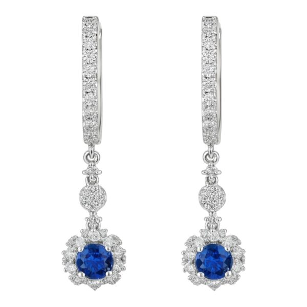 Sapphire and Diamond Earrings