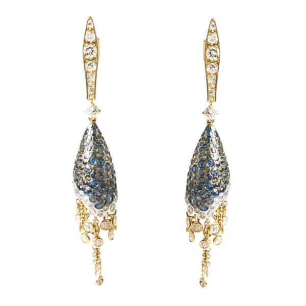 Sapphire and Diamond Earrings