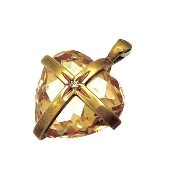 Citrine Heart Pendant