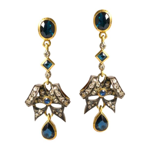 Sapphire and Diamond Earrings