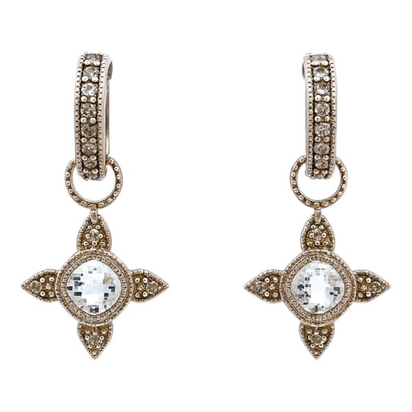 Topaz and Diamond Earrings
