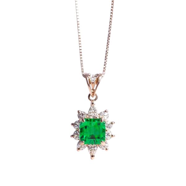 Emerald and Diamond Necklace
