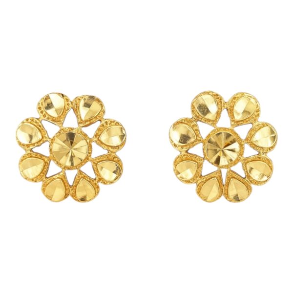Gold Flower Stud Earrings
