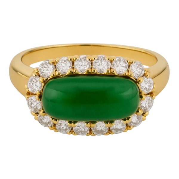 Jade and Diamond Ring