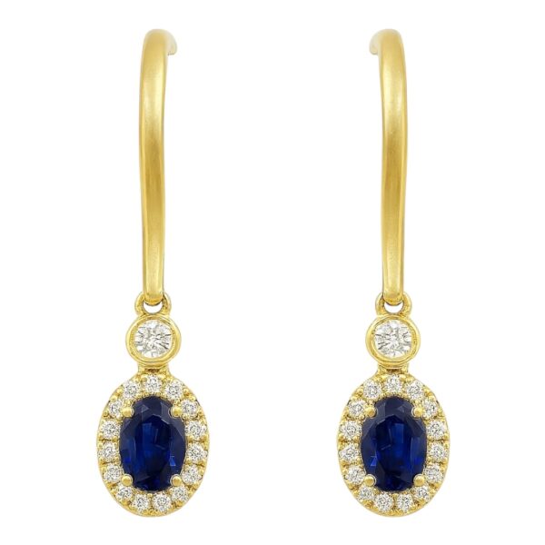 Sapphire and Diamond Earrings