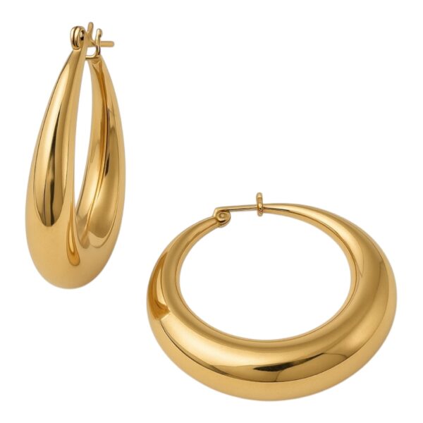 1970's Gold Hoop Earrings