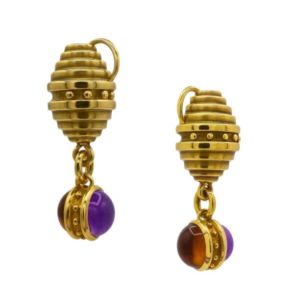 Vintage 14k Amethyst Earrings