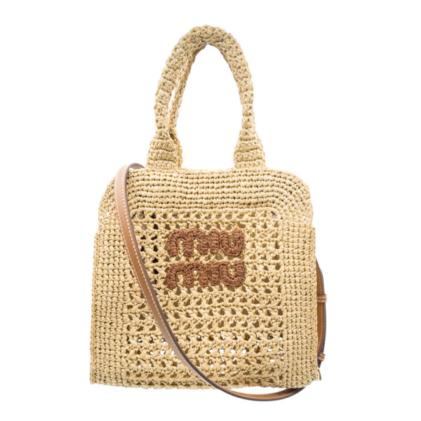 Miu Miu Mini Raffia Tote