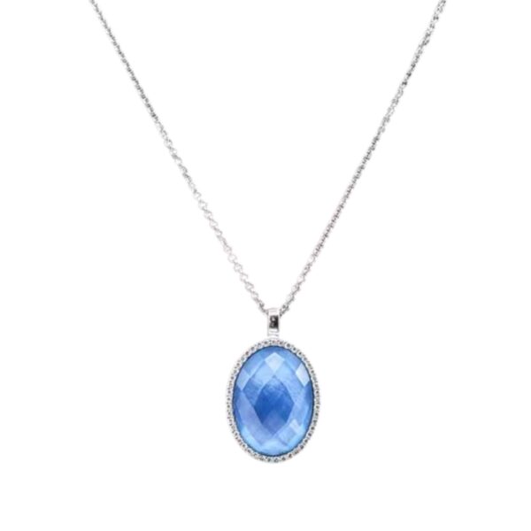 Roberto Coin Diamond Rock Crystal and Lapis Pendant
