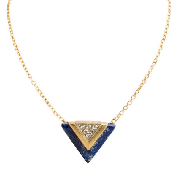 Lapis and Diamond Necklace