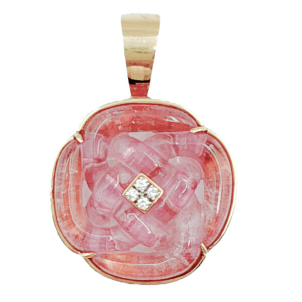 Gumps Tourmaline and Diamond Pendant