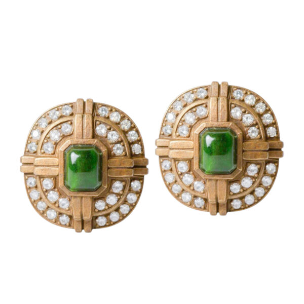 Kieselstein Cord Tourmaline and Diamond Earrings