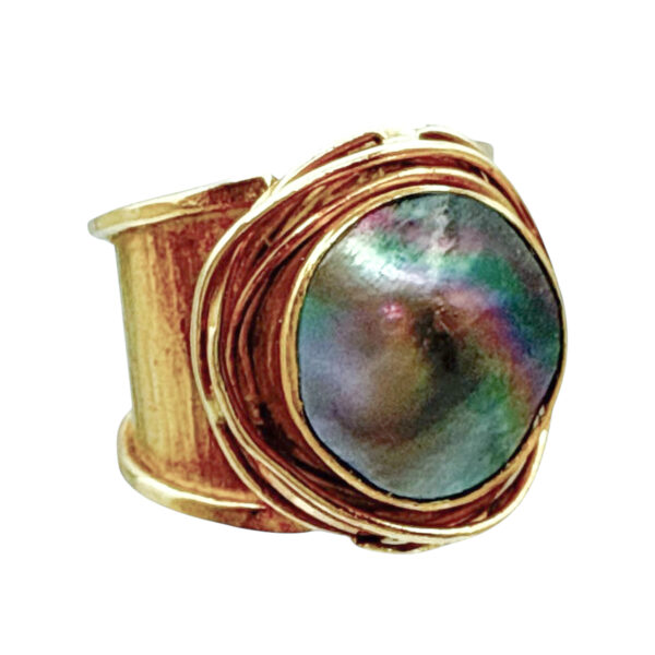 Black Mabe Pearl Ring