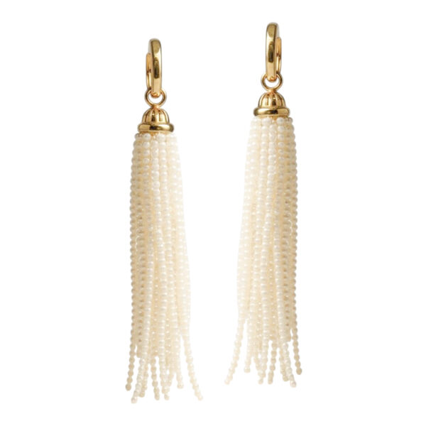 Seed Pearl Tassel Earrings