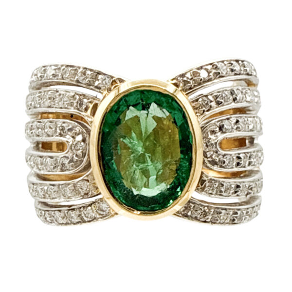Emerald and Diamond Ring