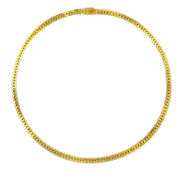 Gold Herringbone Necklace
