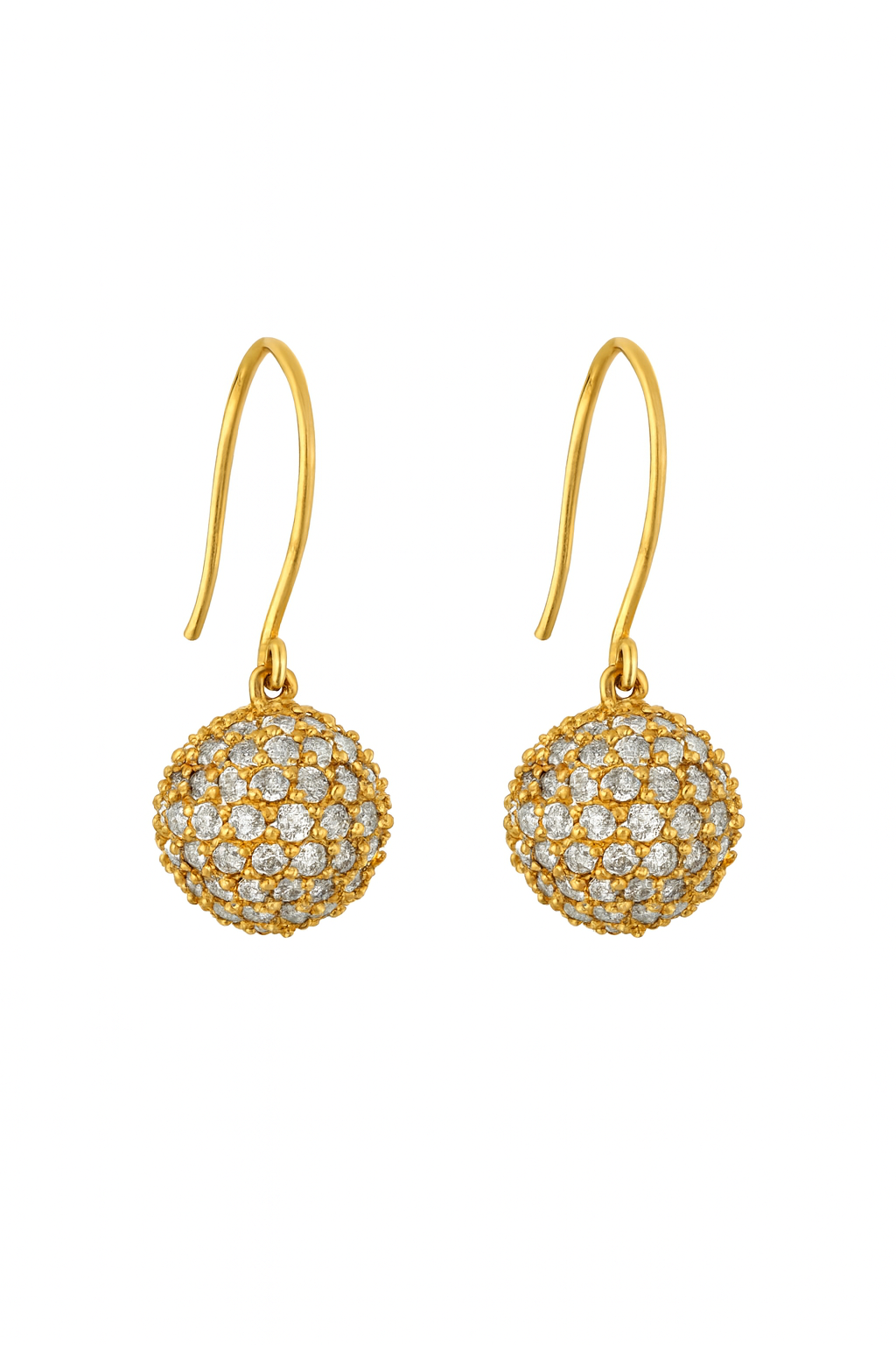 Diamond Ball Earrings