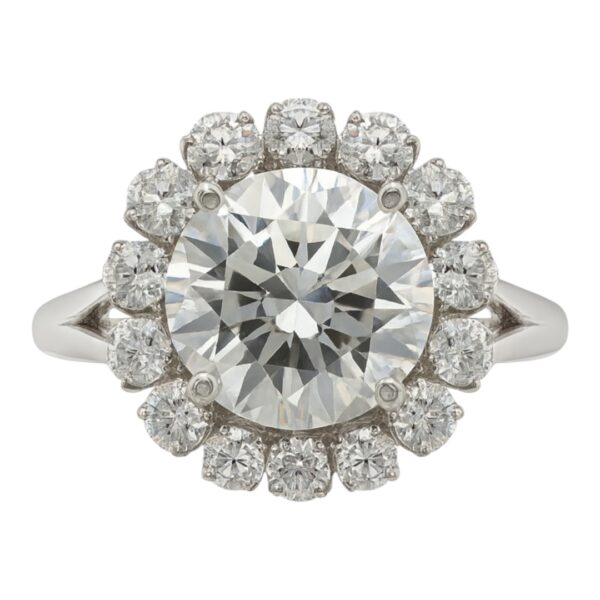 Round Cut Lab Grown Diamond Ring