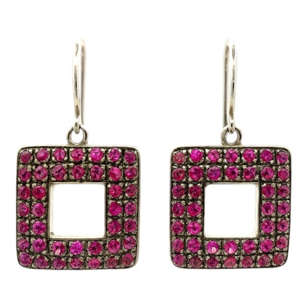 Ruby and Diamond Earrings