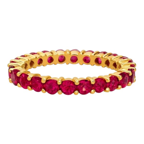 Pink Sapphire Eternity Band