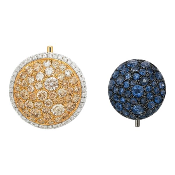 Diamond and Sapphire Ring with Interchangeable Middle