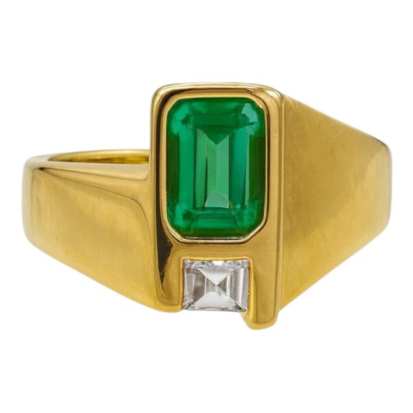 Emerald and Diamond Ring