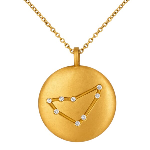 Capricorn Zodiac Diamond Pendant Necklace