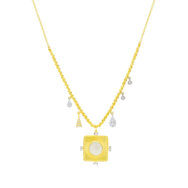 Meira T. Aquamarine and Diamond Necklace