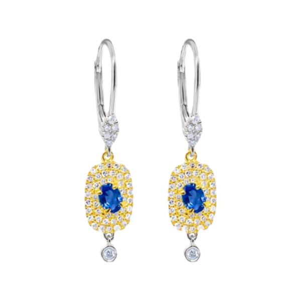 Meira T. Sapphire and Diamond Earrings