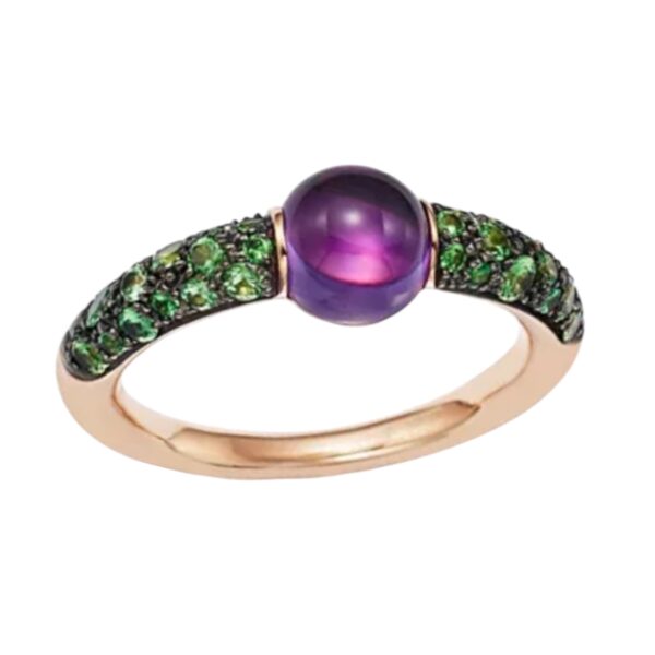 Pomellato M'ama Non M'ama Amethyst and Tsavorite Ring