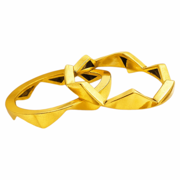 Set of Two Gold Stacking Rings