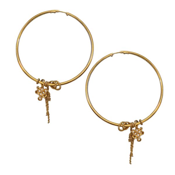 H Stern Love Knot Charm Hoops