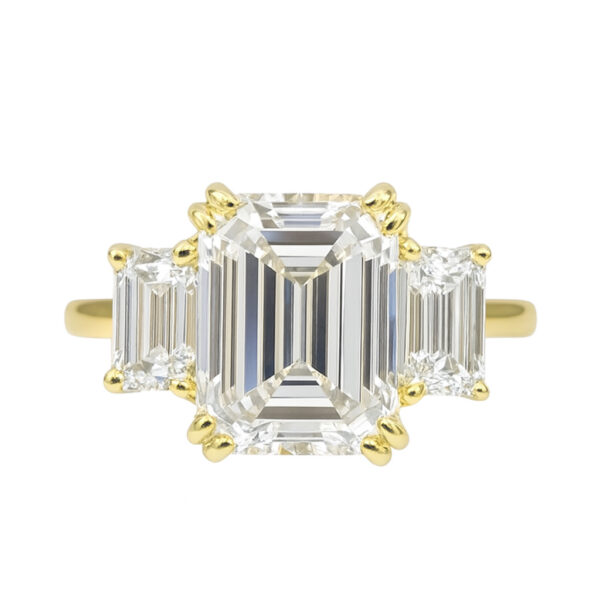 Emerald Cut Diamond Ring Lab