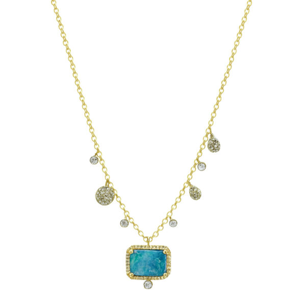 Meira T. Opal and Diamond Necklace